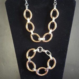 INOX DESIGNER STAINLESS STEEL LINK NECKLACE & BRACELET